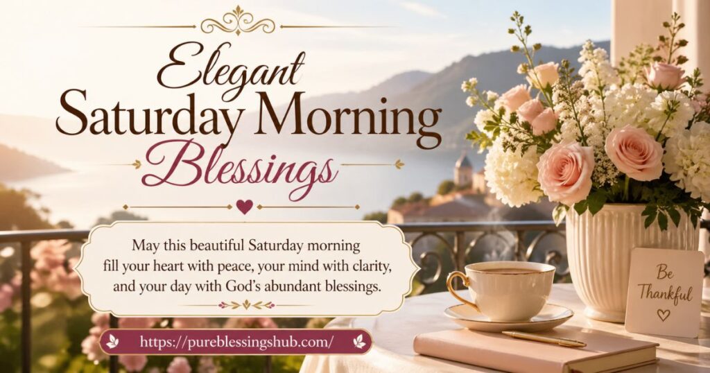 Elegant Saturday Morning Blessings
