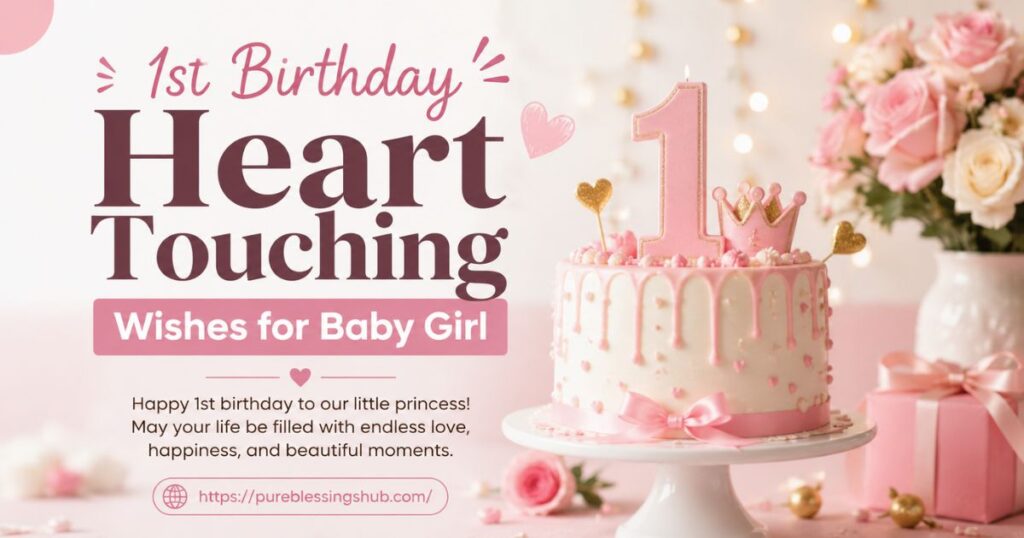 1st Birthday Heart Touching Wishes for Baby Girl