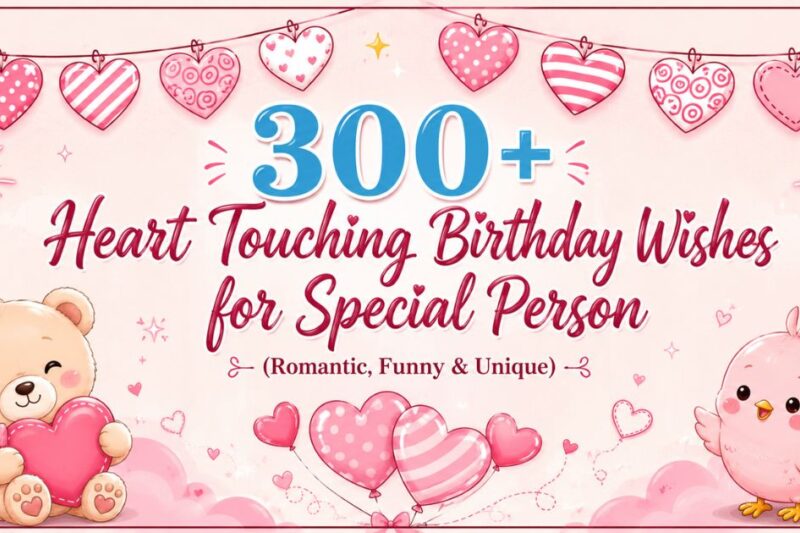 300+ Heart Touching Birthday Wishes for Special Person (Romantic, Funny & Unique)