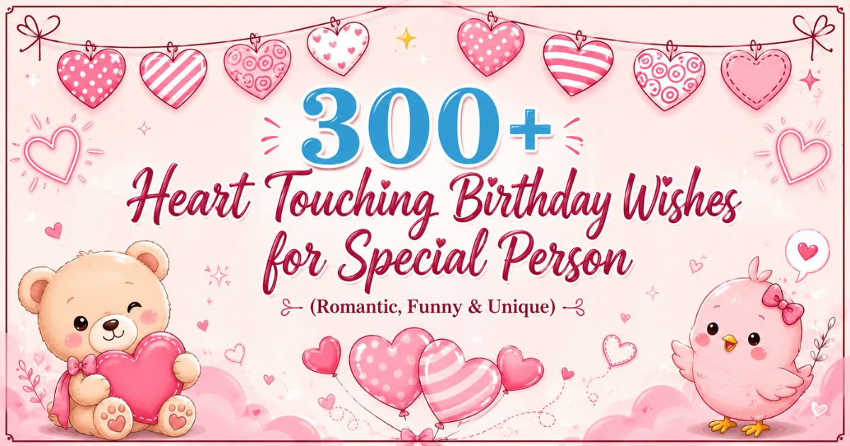 300+ Heart Touching Birthday Wishes for Special Person (Romantic, Funny & Unique)