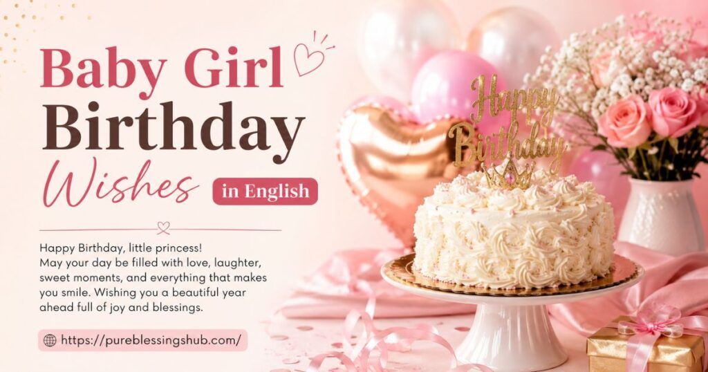 Baby Girl Birthday Wishes in English