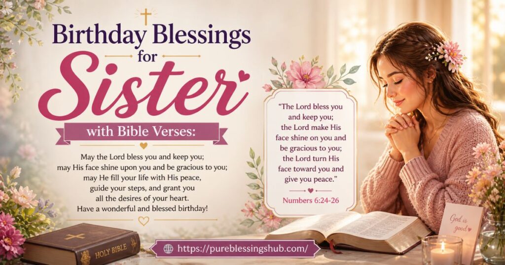 Birthday Blessings for Sister with Bible Verses