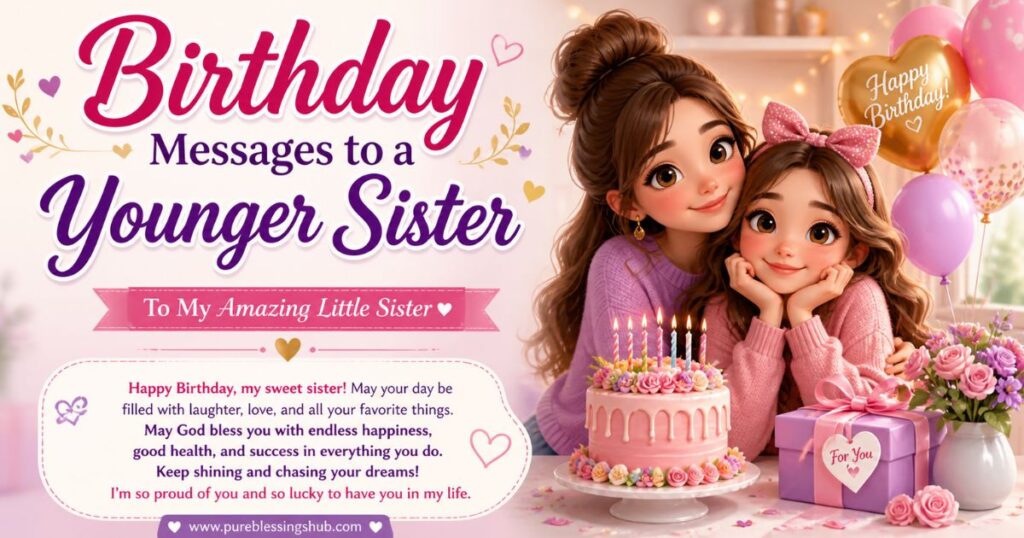 Birthday Messages to a Younger Sister