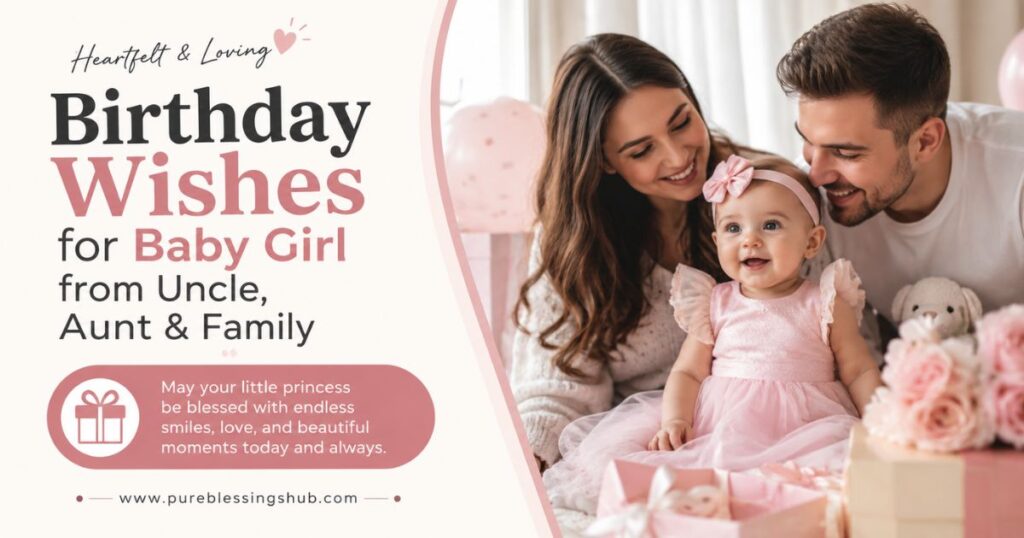 Birthday Wishes for Baby Girl from Uncle, Aunt & Family