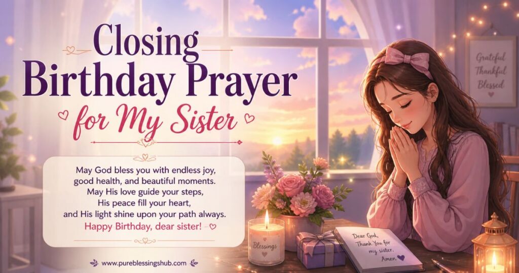 Closing Birthday Prayer for My Sister:
