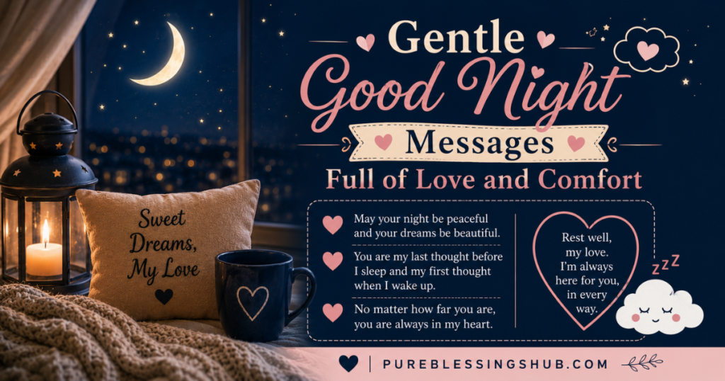 Gentle Good Night Messages Full of Love and Comfort