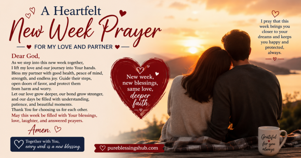 Heartfelt New Week Prayer for My Love and Partner