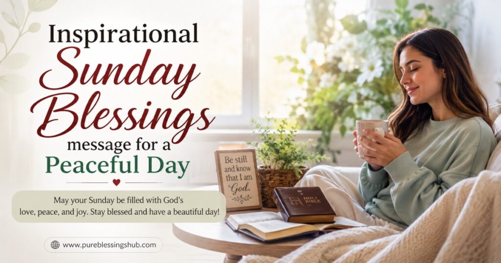 Inspirational Sunday Blessings message for a Peaceful Day