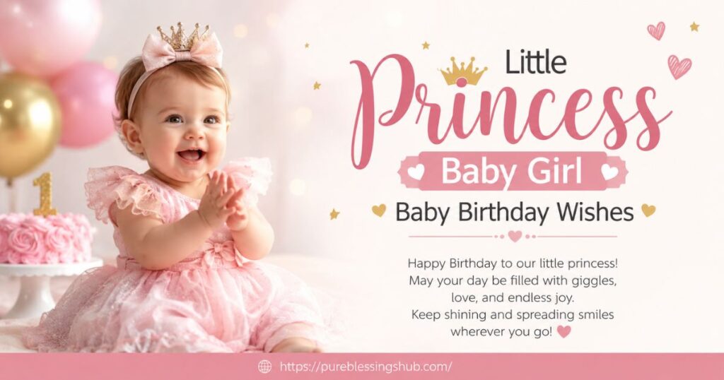 Little Princess Baby Girl Baby Birthday Wishes