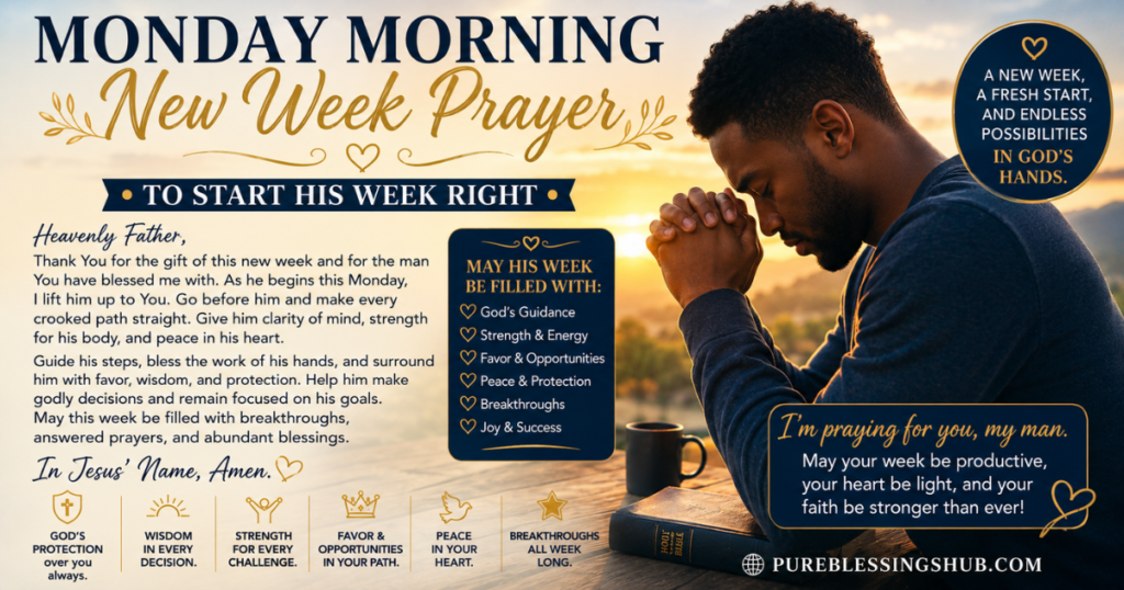 Monday Morning New Week Prayer to Start His Week Right