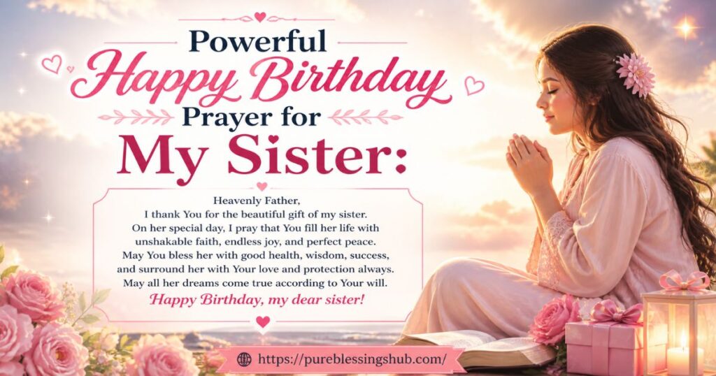 Powerful Happy Birthday Prayer for My Sister