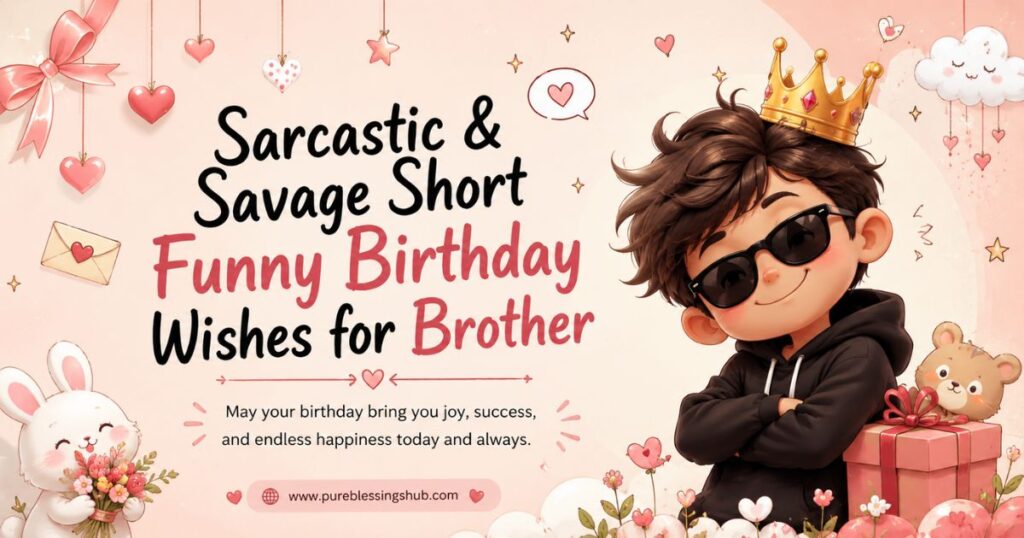 Sarcastic & Savage Short Funny Birthday Wishes for Brother
