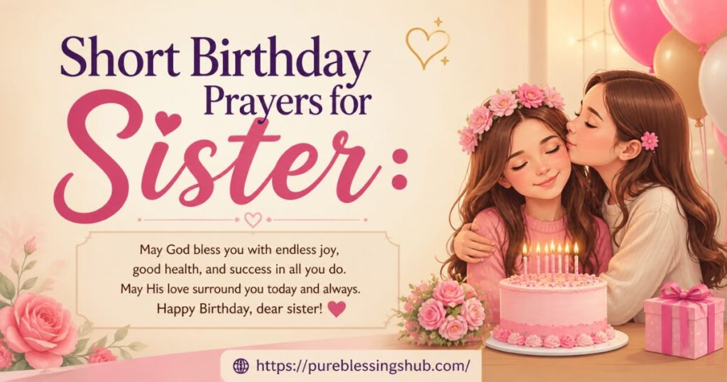 Short Birthday Prayers for Sister