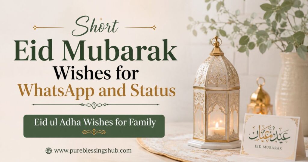 Short Eid Mubarak Wishes for WhatsApp and Status