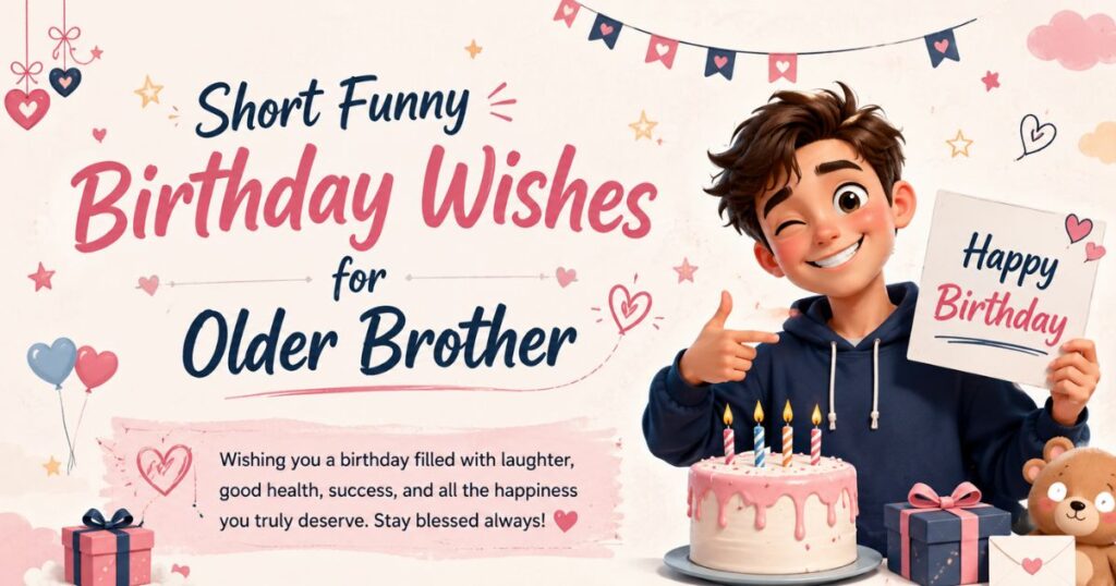 Short Funny Birthday Wishes for Older Brother
