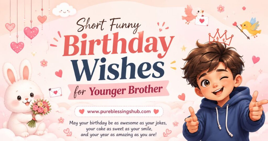 Short Funny Birthday Wishes for Younger Brother