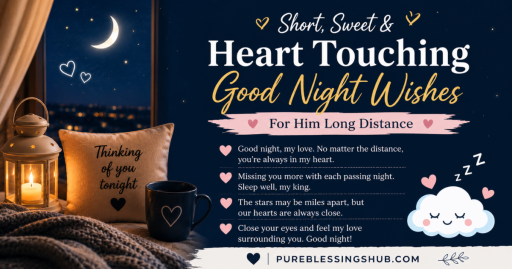 Short, Sweet & Heart Touching Good Night Wishes For Him Long Distance