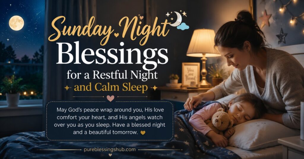 Sunday Night Blessings for a Restful Night and Calm Sleep