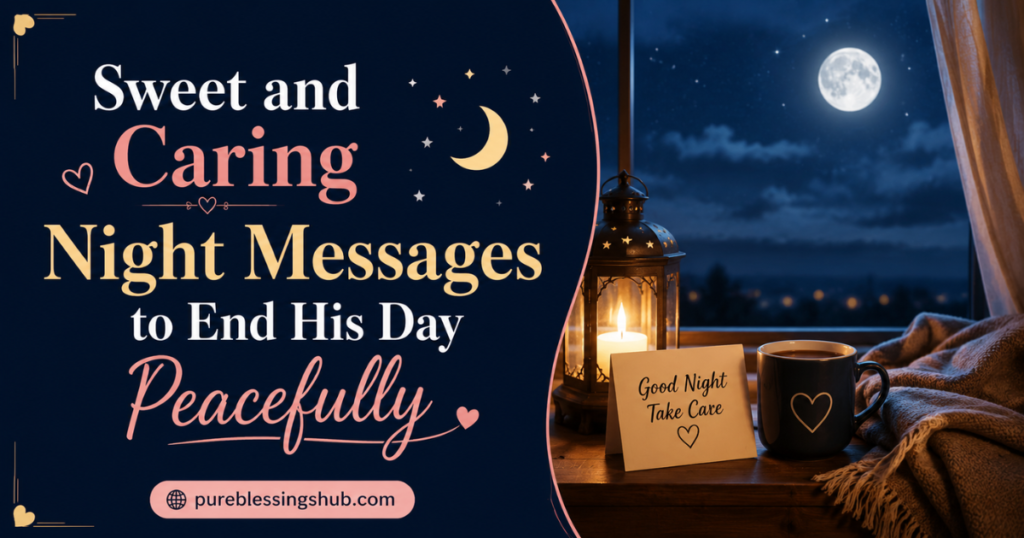 Sweet and Caring Night Messages to End His Day Peacefully