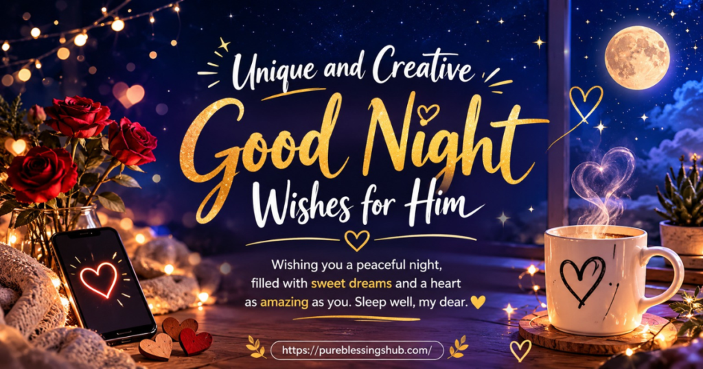 Unique and Creative Good Night Wishes for Him