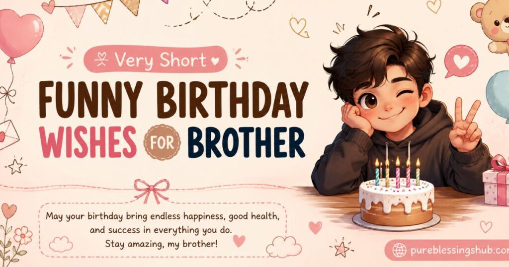Very Short Funny Birthday Wishes for Brother