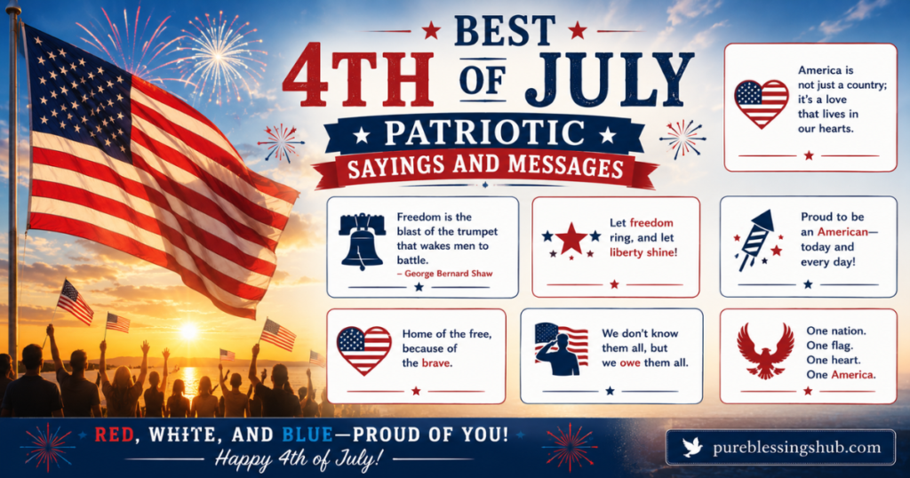 Best 4th of July Patriotic Sayings and Messages